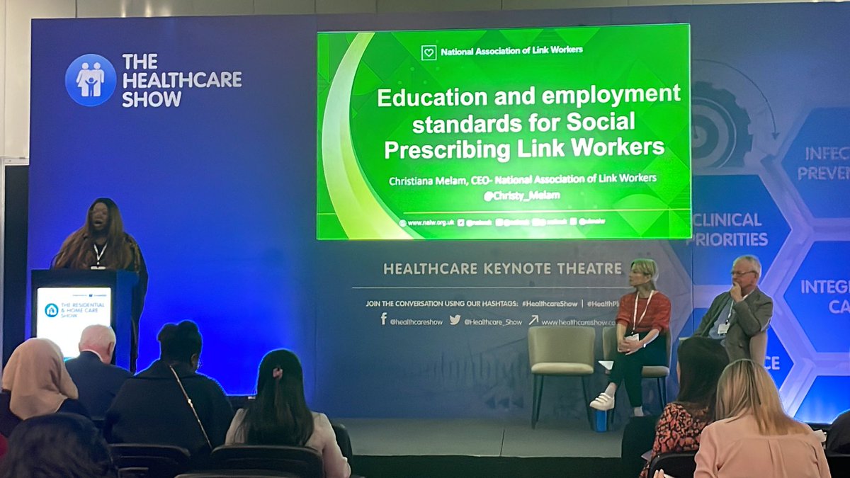 UNISONOurNHS's tweet photo. Today is #LinkWorkerDay!

Yesterday we attended the @Healthcare_Show at the Excel to promote our work with @nalwuk on social prescribing link workers (SPLWs).

This follows on from the passing of one of our motions in support of SPLWs. Join us in celebrating them today! https://t.co/rK8OHi1Zqq