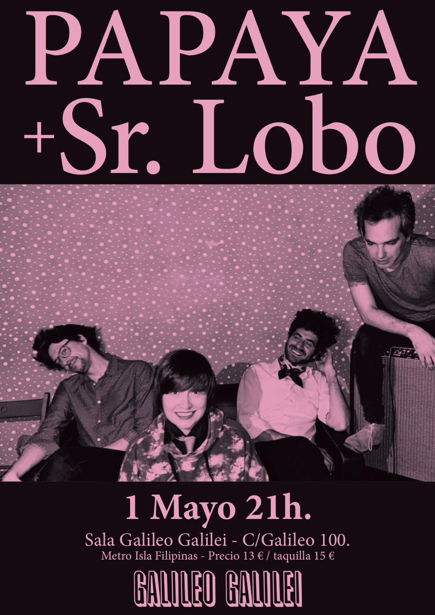 Ya no falta nada para Papaya en Madrid el 1 de Mayo! 

Entradas salagalileo.entradas.plus/entradas/es/en…

Los esperamos con la papaya y el corazón abiertos
♥️♥️♥️

#papaya #concierto #livemusic #galileo