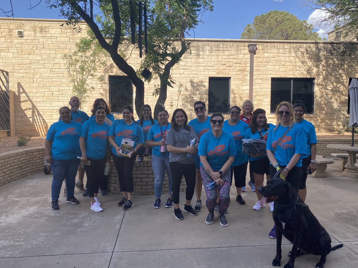 CoachDivaDay's tweet photo. Another great “Wellness Wednesday” with my @EctorCountyISD admin family! So proud of these folks for Leveling Up their healthy habits! Shoutout to @TechECISD for having the largest department show to Wellness Wednesday. @ScottMuri @drliliananez @ecisdhpe #LevelinUp #EcisdProud https://t.co/5pj5iyekC4