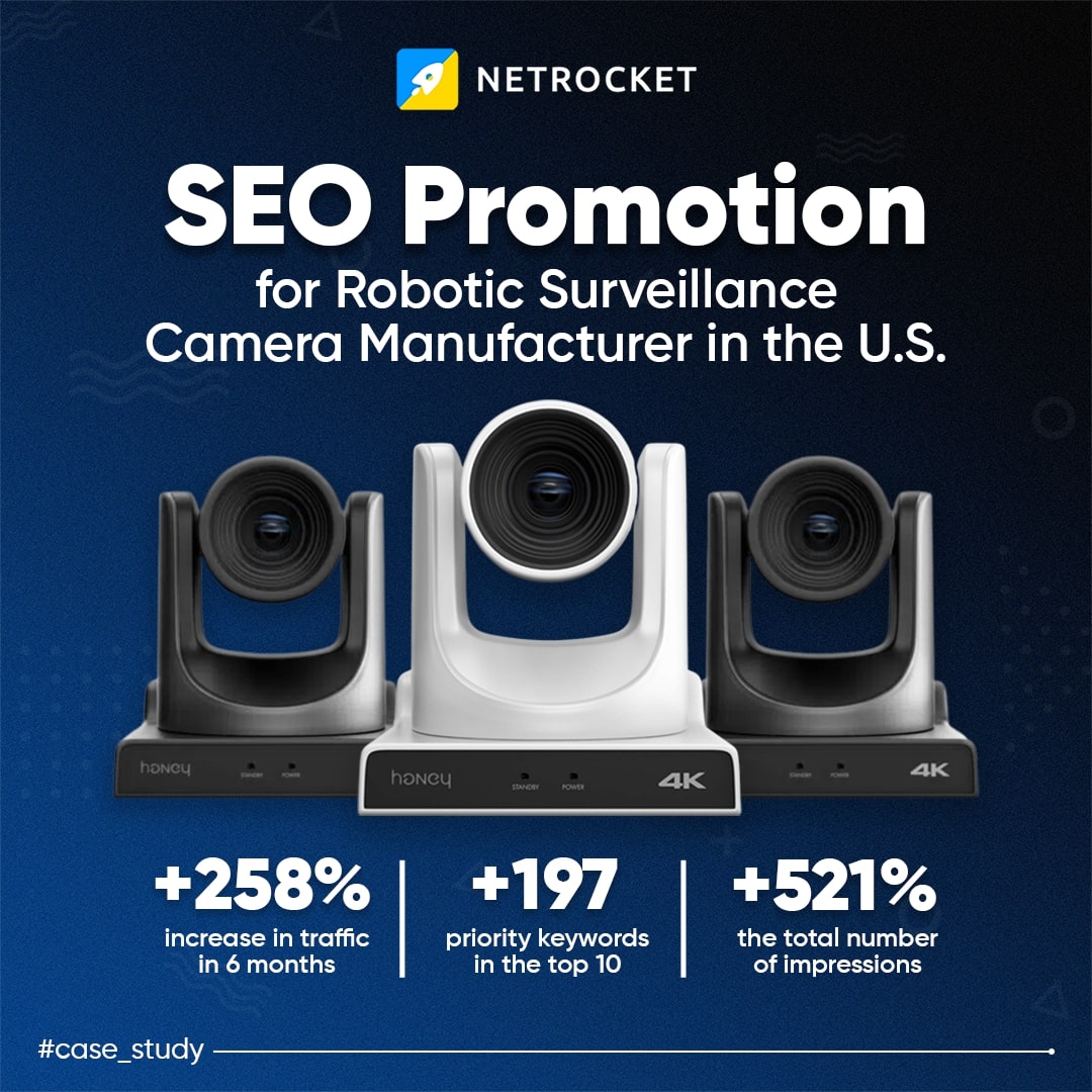 Revolutionizing Robotic Surveillance Cameras in the USA: Our integrated SEO promotion plan achieved a staggering 258% increase in traffic in just 6 months, with 197 priority keywords in the top 10 search results 🚀

Find out more: bit.ly/3Azdrik

#SEO
