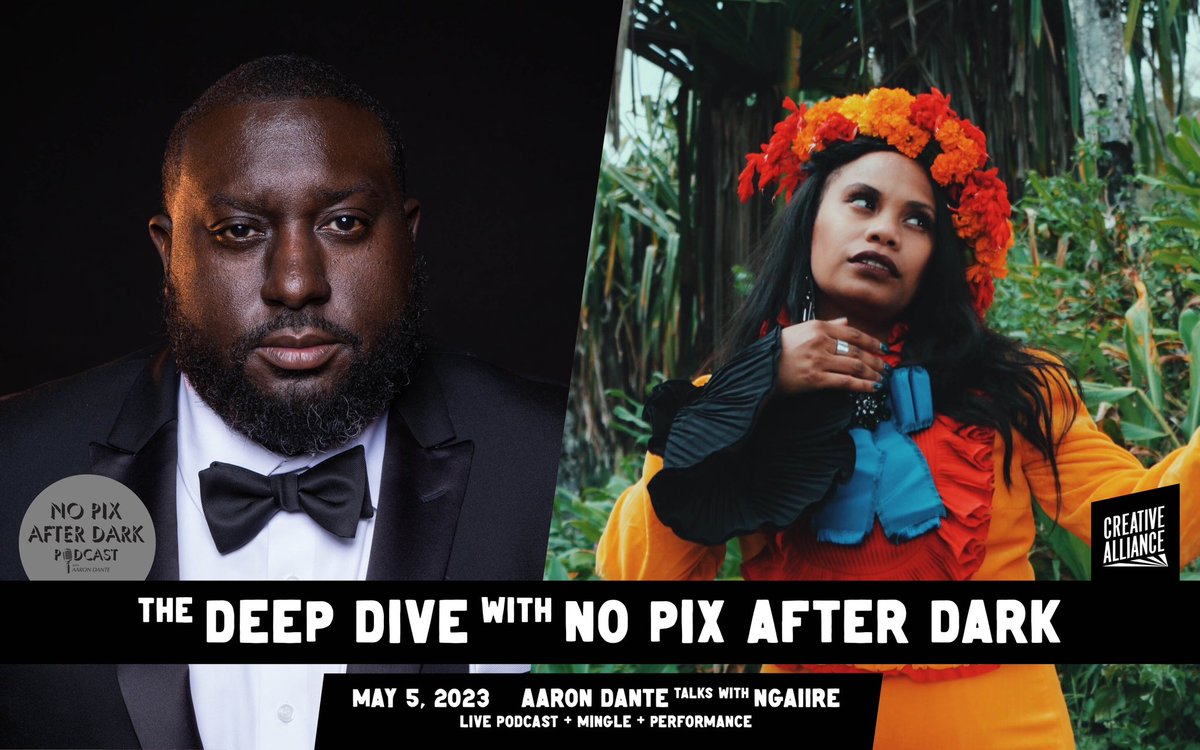The Deep Dive with @NoPiXAfterDark talks with @NGAIIRE at @creativalliance 5.5.23 ! Get your tickets you don’t want to miss this interview and show !! @BaltimoreMD @baltbeat #mybmore @ForYourRefPod #podcast 

creativealliance.org/event/deep-div…