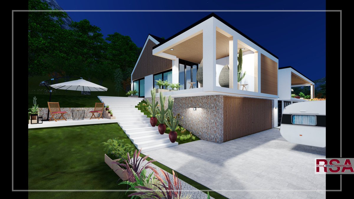 Worked on this elegant 4 bedroomed house which sits on a sloped 400m² site somewhere in Nyanga, Zimbabwe.