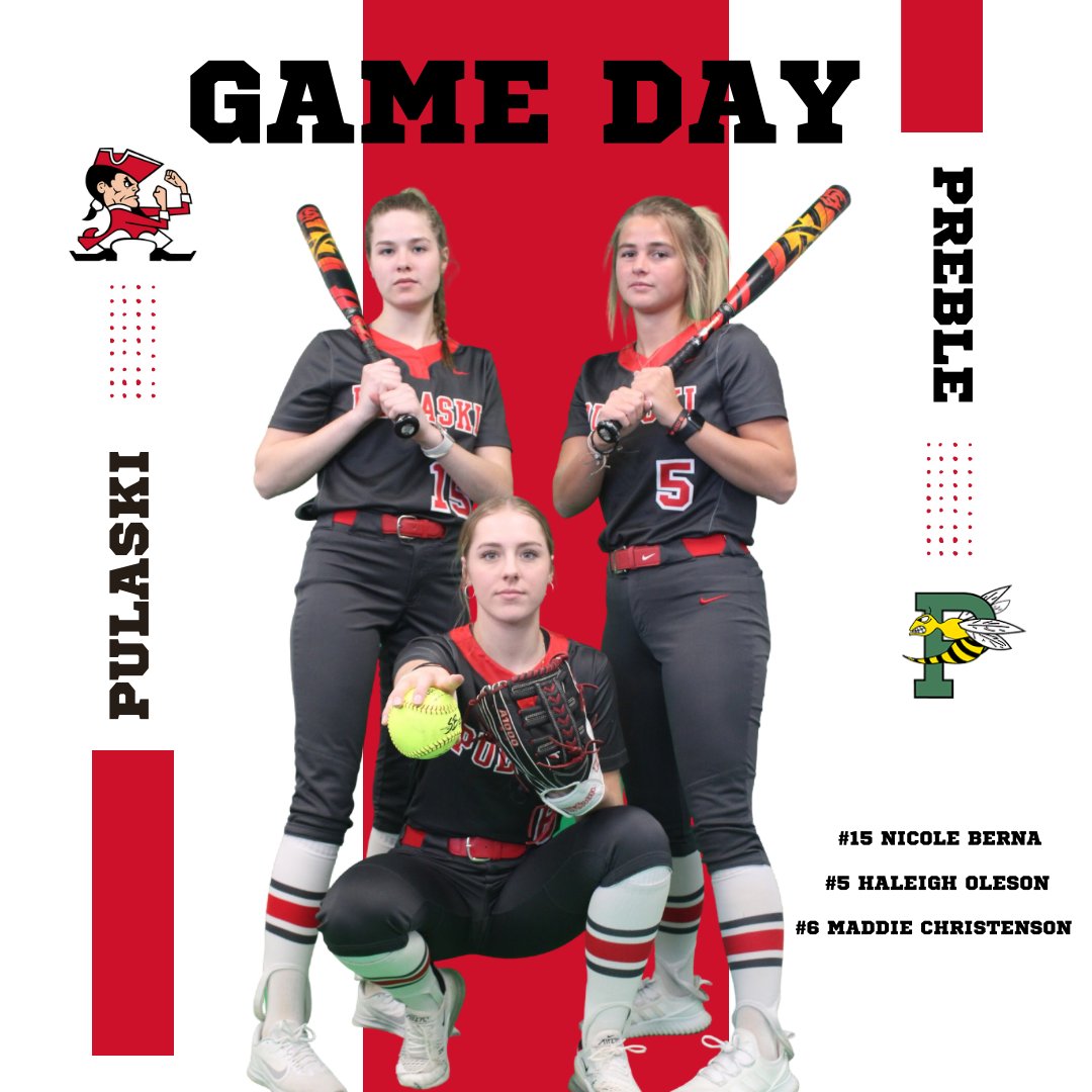 Pulaski Red Sea (@pulaskiredsea) on Twitter photo The softball team take on the Preble Hornets in a tough conference matchup.
📍Betty Van Lannen Field
⏰ 4:30 PM
Good luck ladies!
#RaiderStrong 💪🤩
<a href="/Pulaski_SB/">🥎PHS Softball🥎</a> The softball team take on the Preble Hornets in a tough conference matchup.
📍Betty Van Lannen Field
⏰ 4:30 PM
Good luck ladies!
#RaiderStrong 💪🤩
<a href="/Pulaski_SB/">🥎PHS Softball🥎</a>