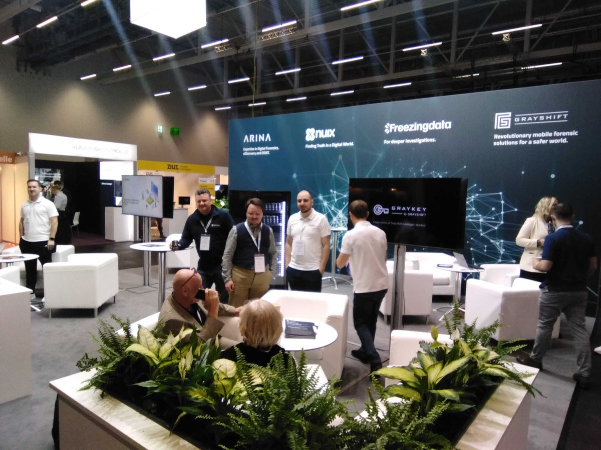 GrayshiftLLC's tweet photo. The #Grayshift team is at GPEC Digital in Frankfurt, Germany.
Meet us at stand B40 for a chat, a coffee and a #Nerdcop beer! https://t.co/n59KjYx3SG