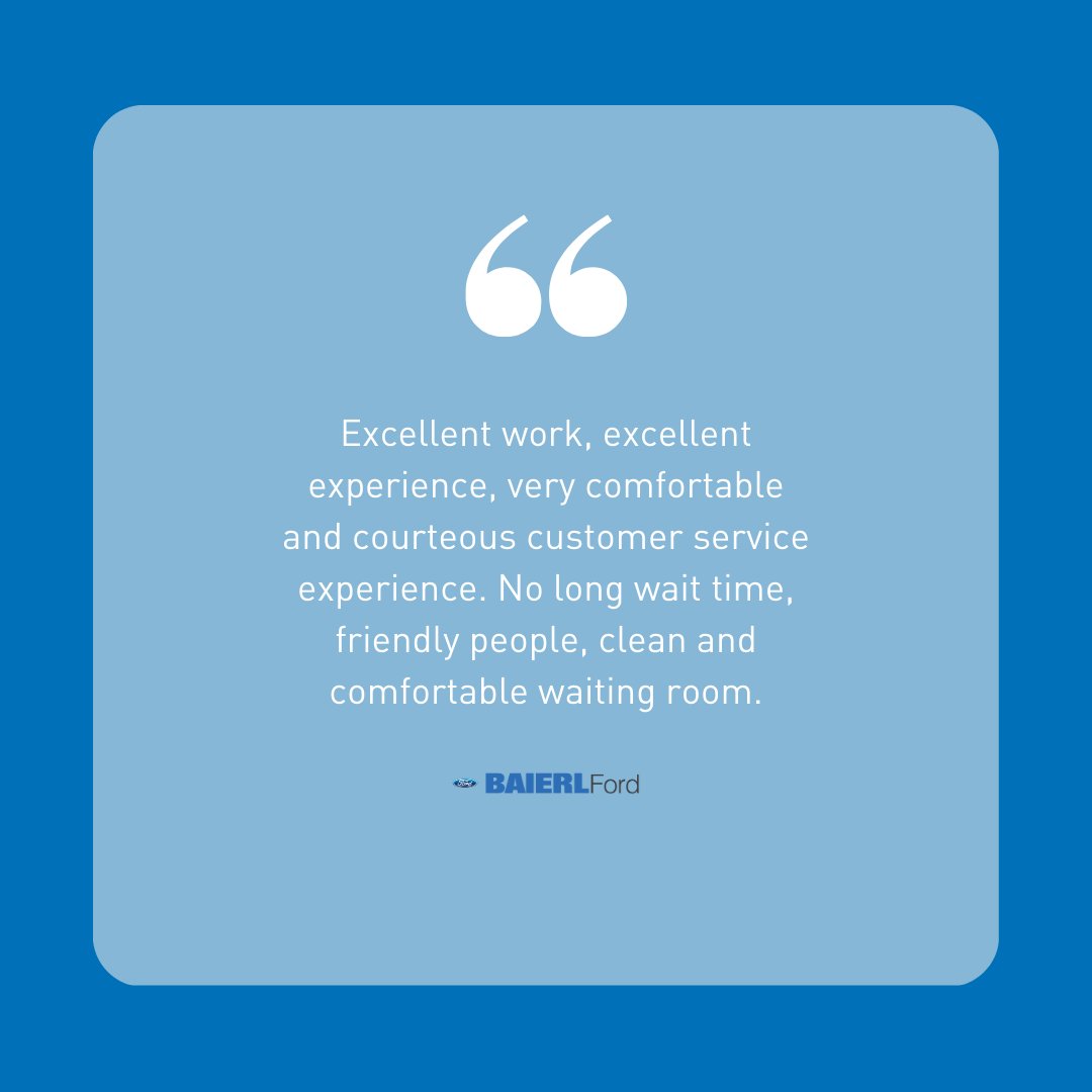 BaierlFord's tweet photo. We truly appreciate our customers' feedback! Thank you valued customer for the five-star review! 🤩

#happycustomer #customerappreciation #weloveourcustomers #customerfeedback #customersatisfaction #fivestarreview #baierlford #earncustomersforlife #baierlford https://t.co/NJLB2qVoRo