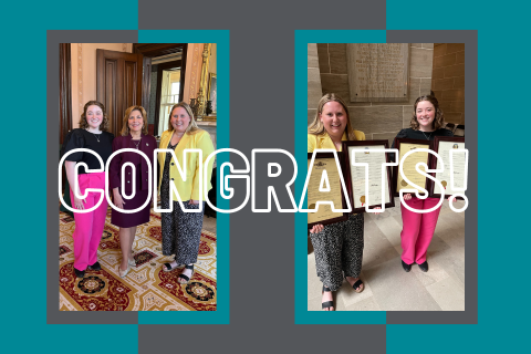 Recently, Erinn Lotspeich, Lafayette High School and Landry O’Bryan, Central High School were recognized at the 2023 Women Legislators of Missouri Scholarship Presentation and DeVerne Lee Calloway Awards Ceremony at the State Capitol in Jefferson City!