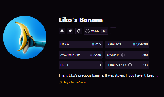 16Kittian28's tweet photo. @TheHoopasNFT Banana is getting expensive๐ฅ๐ฅ๐ฅ
Join "KooK Tribe" and Ill tell you why๐๐๐
#SolanaBanana #TheHoopasNFT #KookTribe https://t.co/eX9H3kGmVE
