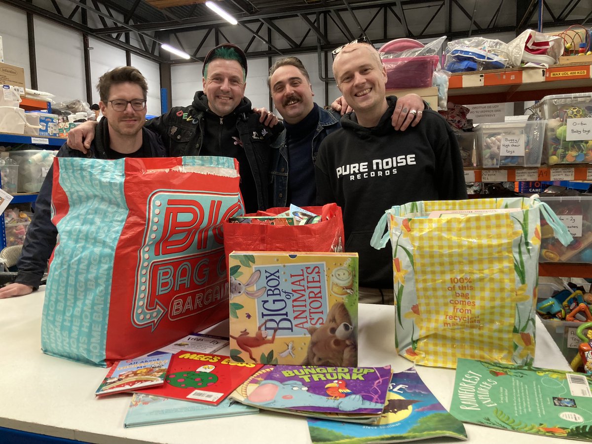 Many thanks to The Bar Stool Preachers who dropped in this morning with several bags of books. They played at <a href="/TheCraufurd/">The Craufurd Arms</a> last night and have been collecting books for children, such a generous act of kindness ❤️❤️