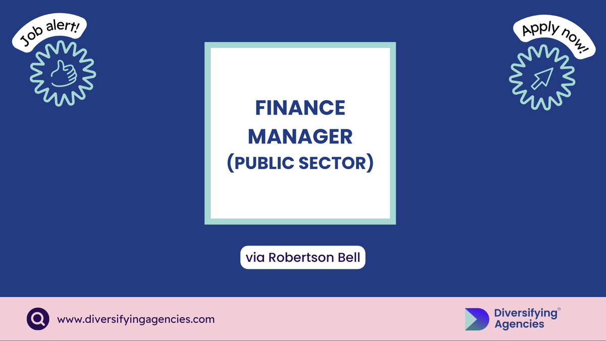 📣 Finance Manager via @RobertsonBell
💰£40k-£50k p.a. 📍Dagenham ⏳Apply by 26 May

A well-established public sector organisation is looking for a Finance Manager to lead on their reporting and act as a vital member of the department.

Apply now via: ow.ly/k9aC50NWKol