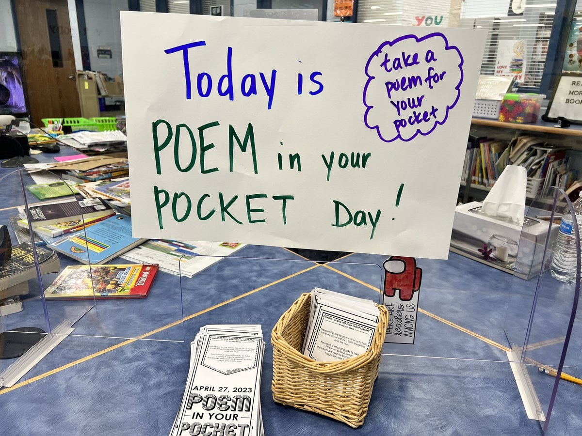 Happy Poem in your Pocket Day! <a href="/WashMillES/">Washington Mill ES</a> #poeminyourpocketday