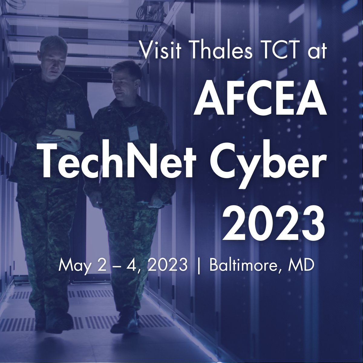 ThalesTCT's tweet image. Thales TCT will be at #TechNet Cyber next week. Stop by our booth and chat with cyber experts to learn how we address mission-critical challenges like #CloudSecurity, #Quantum Resistant Security, #EdgeSecurity, #ZeroTrust and more.