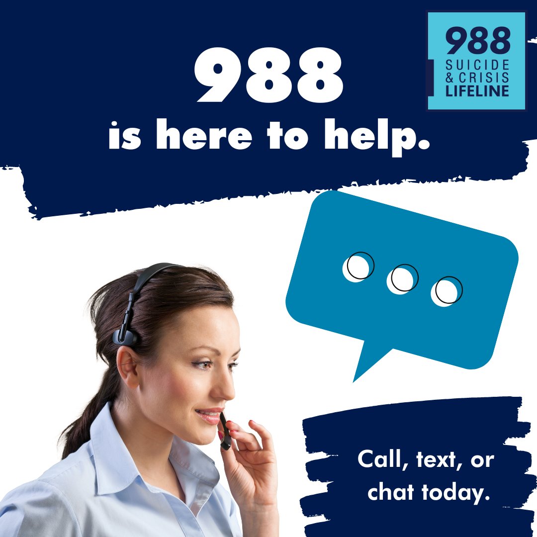 To kick off #MHAM23: Have you heard about 988? 

Anyone can be a lifeline for someone in crisis or considering #suicide. Call, chat, or text 988 if you are concerned about a friend, colleague, patient. You could save a life. 

@988lifeline #mentalhealthmonth