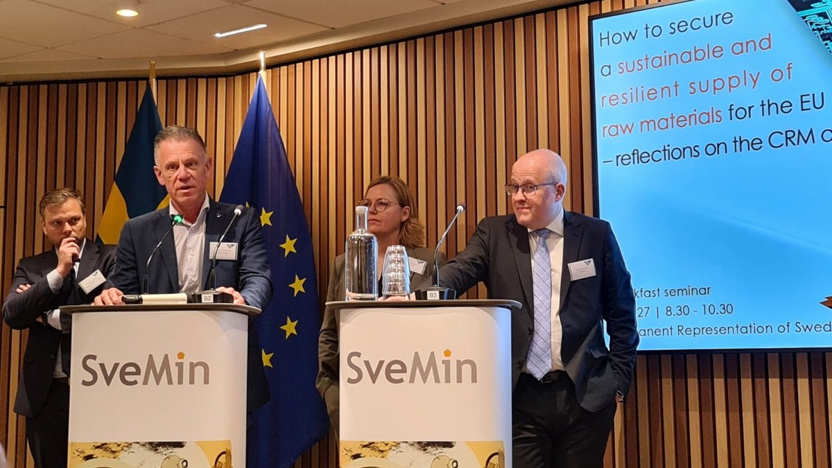 At Volvo Group we believe that one important element of the green transition is how we source our raw materials. Niklas Wahlberg took part in a seminar on this topic at @Svemin_mining in Brussels today, outlining Volvo Group’s ambition to be carbon-neutral by 2050.