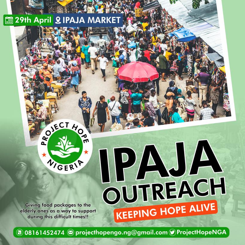 Yay!

We are wrapping things up for the month of April our #KeepingHopeAlive Outreach live at Ipaja Market.

Date: 29th April, 2023

#ProjectHopeNigeria  #CommunityOfHope