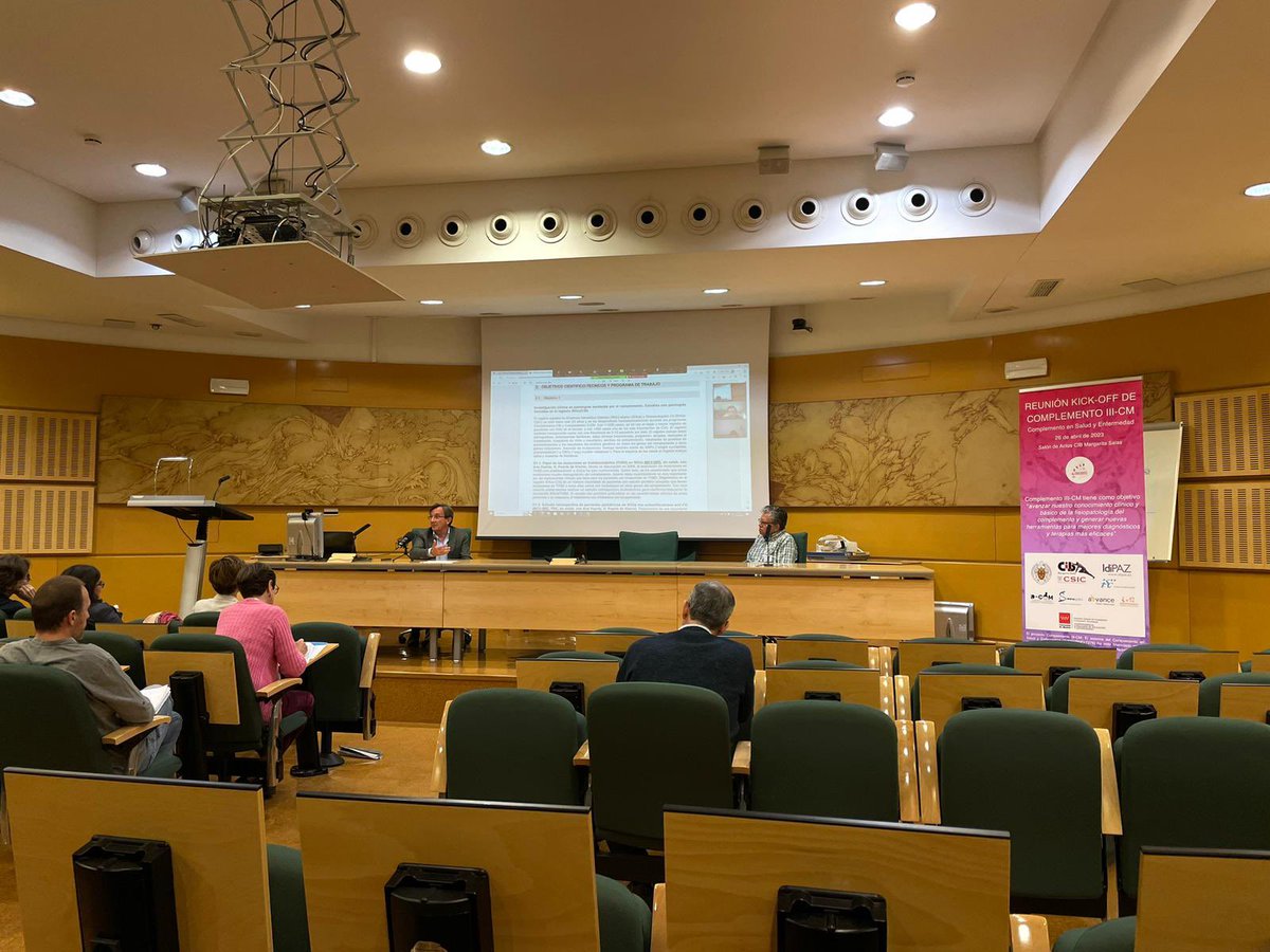 CIBERER_U754's tweet image. “Complemento III-CM: Complemento en Salud y enfermedad”. Santiago Rodríguez de Córdoba del @CSIC y @ciberer U738 habla sobre el proyecto. @CSIC @ashua_spain @SEinmunologia @FEDER_ONG @NoInvisibles @SOMANEorg