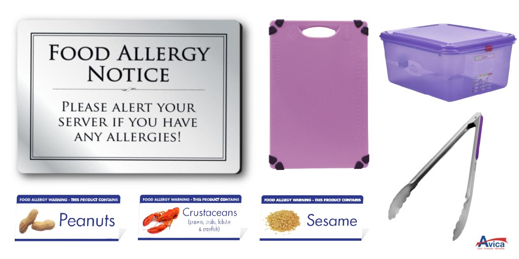 An estimated 2 million people in the UK are living with a food allergy (FSA). Alongside your impeccable food hygiene and anti-contamination practices, our colour-coded products and clear signage can help you create an allergen-safe environment. #foodallergyawareness #natashaslaw
