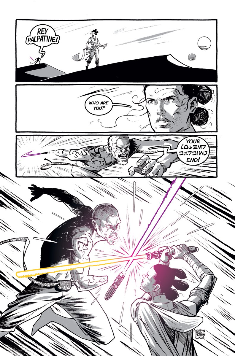 Just a short star wars fan comic of Old Man Windu vs Rey. I love the idea that Mace Windu survived and just can't let go of the fact that Rey is a descendant of Palpatine.