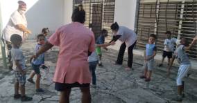 Los niños y niñas del CI especial “Meñique” de Santiago de Cuba, realizando junto con sus seños la Gimnasia Matutina. #CubaMined,#LaPrimeraInfanciaSíImporta, #niurdisreyes,#dmesantiago,#DpeSantiago.