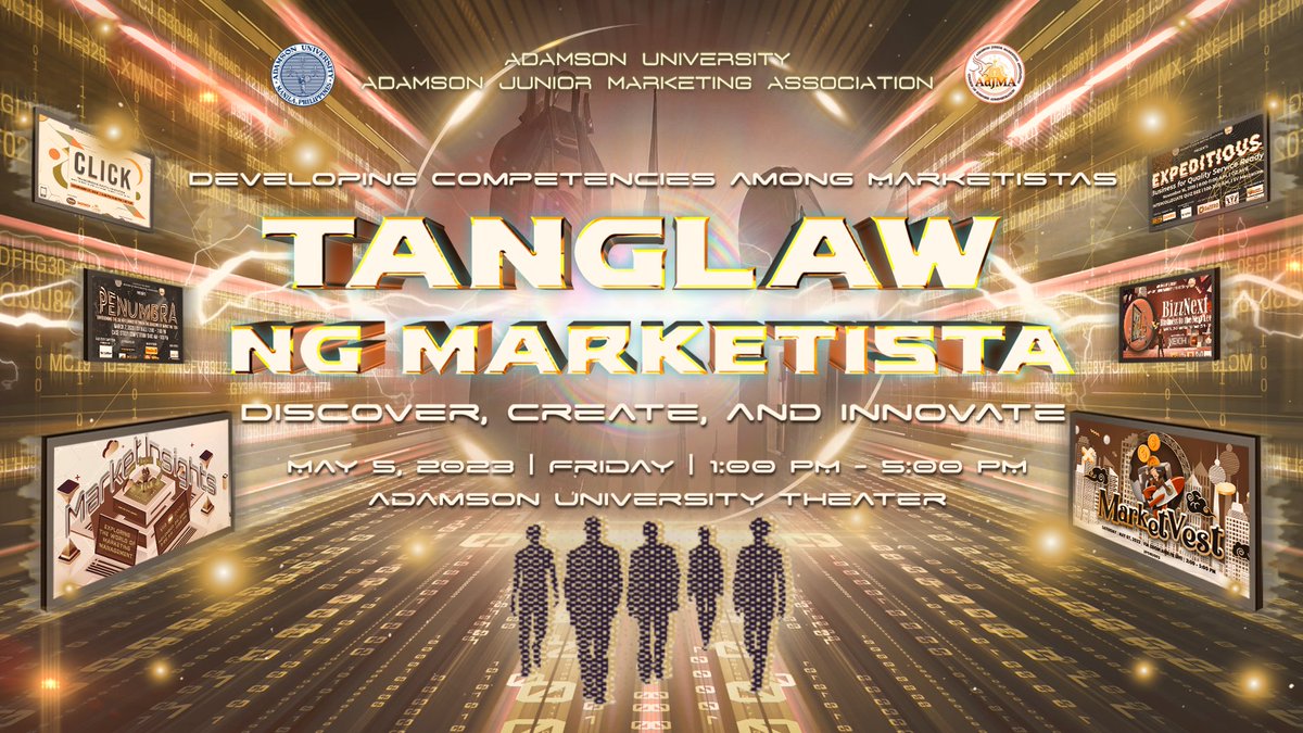 adjma_official's tweet photo. This academic year, the Adamson Junior Marketing Association takes whole pride in presenting the organization’s biggest and final Academic event for this school year entitled “𝐓𝐚𝐧𝐠𝐥𝐚𝐰 𝐧𝐠 𝐌𝐚𝐫𝐤𝐞𝐭𝐢𝐬𝐭𝐚: 𝐃𝐢𝐬𝐜𝐨𝐯𝐞𝐫, 𝐂𝐫𝐞𝐚𝐭𝐞, 𝐚𝐧𝐝 𝐈𝐧𝐧𝐨𝐯𝐚𝐭𝐞”⭐️ https://t.co/HYRNWaIy67