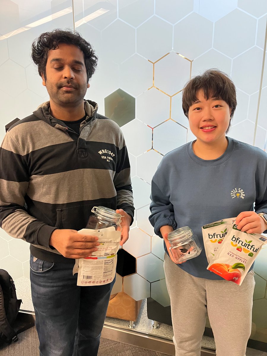 lyohub's tweet photo. Honoring our seniors, Ally and Ashwani, who did great work for LyoHUB this year! We are so fortunate to have this great group working in LyoHUB! https://t.co/Z4Aibje9kG