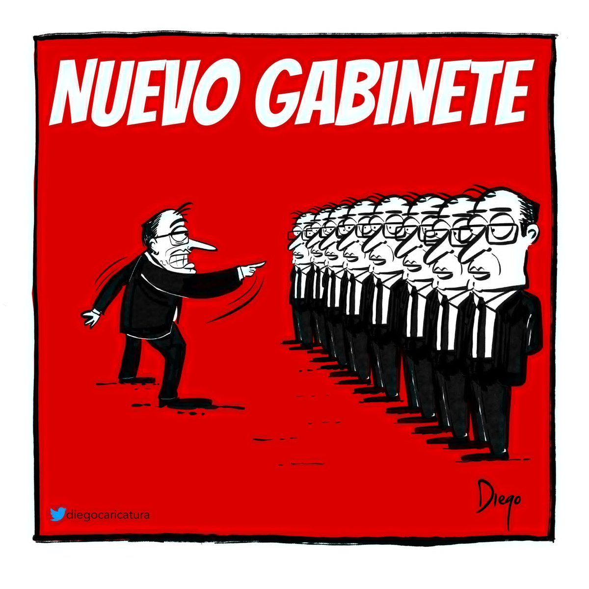 Enrique_GomezM's tweet photo. #ElNuevoGabineteEs un: "no quiero que me cuestionen", gracias @diegocaricatura por representarlo: https://t.co/2oLVmQtR6h