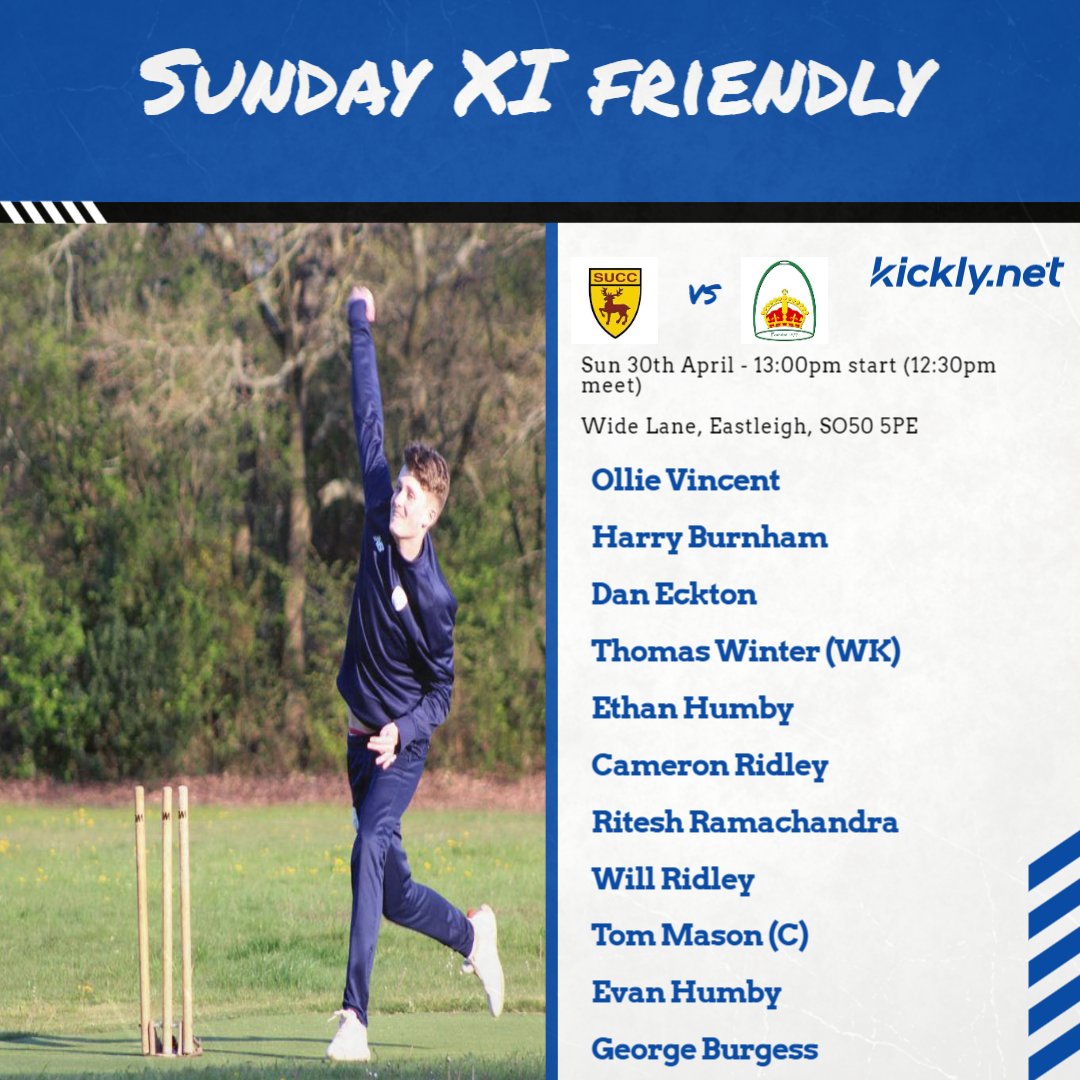 BramshawCC's tweet photo. Team news for the weekend!

Saturday is a double header against @HytheDibdenCC, before our Sunday side go to @SotonUniCricket for a friendly https://t.co/rXjizyBmKq
