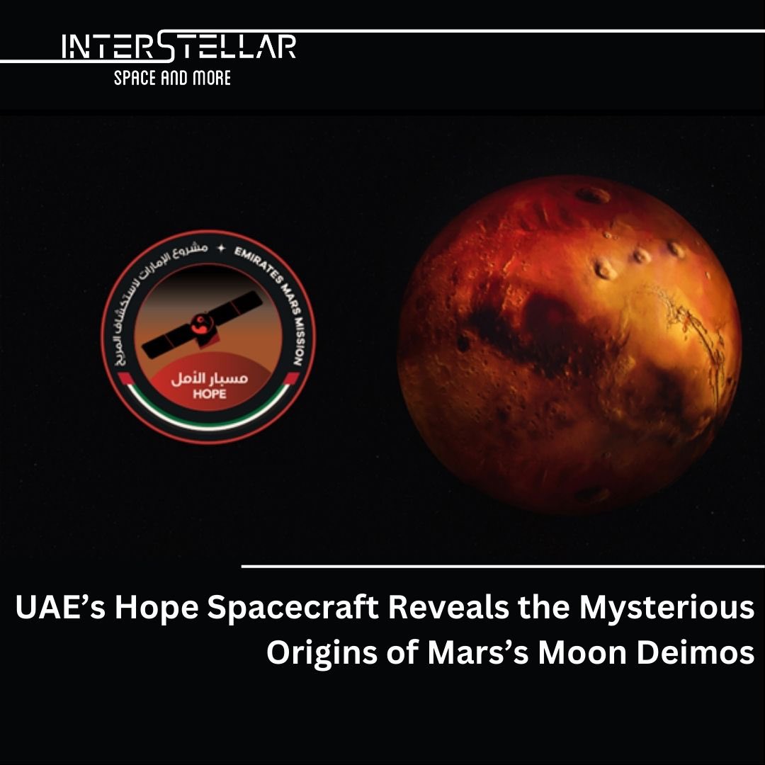 The United Arab Emirates' Hope spacecraft has captured high-resolution images of the farside of Mars's moonlet Deimos, adding weight to the theory that it was formed together with Mars.

🔗 rb.gy/7jgo0

#interstellarnews #india #uae #spacenews #hopespacecraft