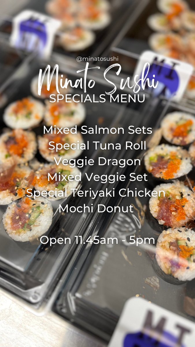 Friday specials coming your way tomorrow… 🍣🥢

#haddington #eastlothian #sushi #minatosushi