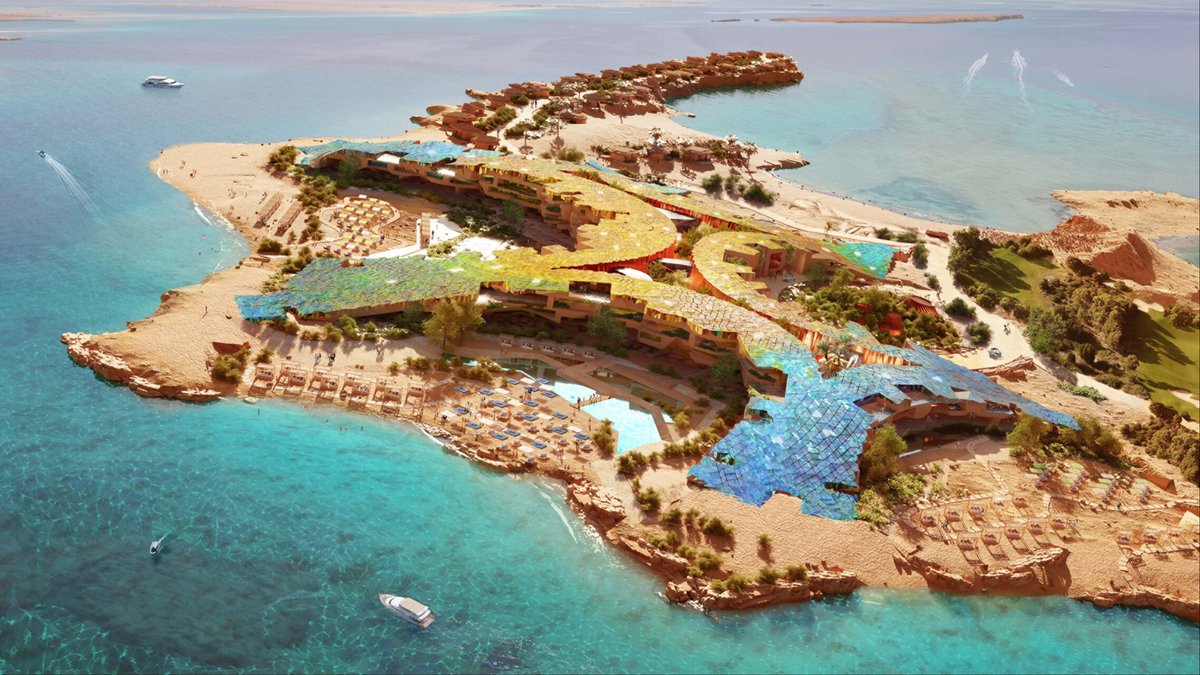 Welcome to hospitality’s newest frontier – our upcoming island resort on Sindalah in NEOM, Saudi Arabia. The Resort will feature 225 rooms, 52 private villas, unique culinary experiences and more – all with our legendary care. 💙 bit.ly/FSNEOM_TW #Sindalah