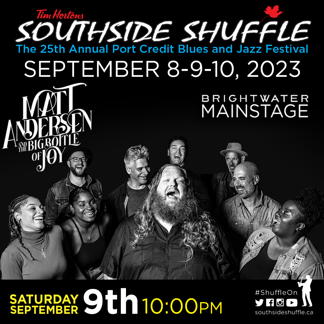 HEADLINER ANNOUNCEMENT! Canada’s Matt Andersen & The Big Bottle of Joy will be headlining our Brightwater MainStage Saturday, Sept.9th for our 25th Annual Tim Hortons Southside Shuffle Blues & Jazz Festival! Tickets on sale now at Eventbright! tinyurl.com/yuxt77cp