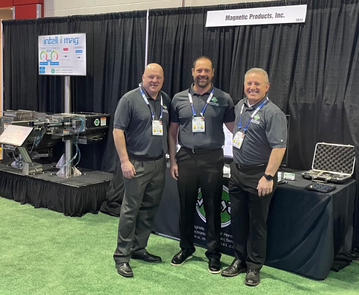 mpimagnet's tweet image. It&apos;s the last day of the #powdershow. Make sure to catch up with Paul, Chris, and Frank at booth 1012 to chat about how MPI can help you control your metal. #NoOneWantsToEatMetal #powdershow
