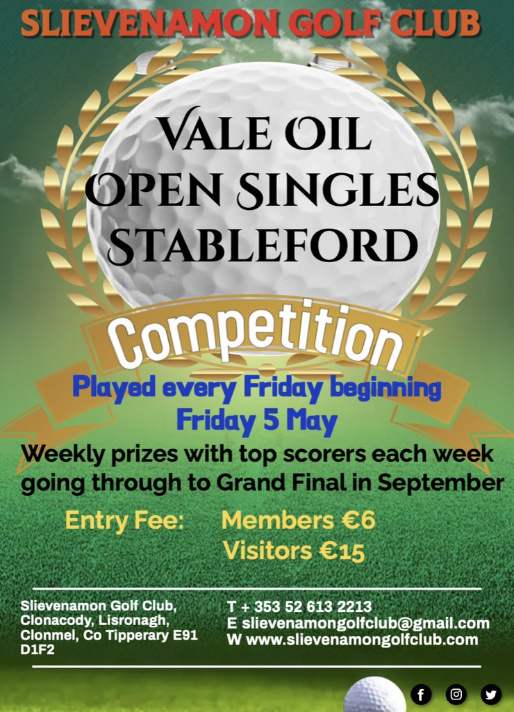 Slievenamon GolfClub (@slievenamongolf) on Twitter photo 