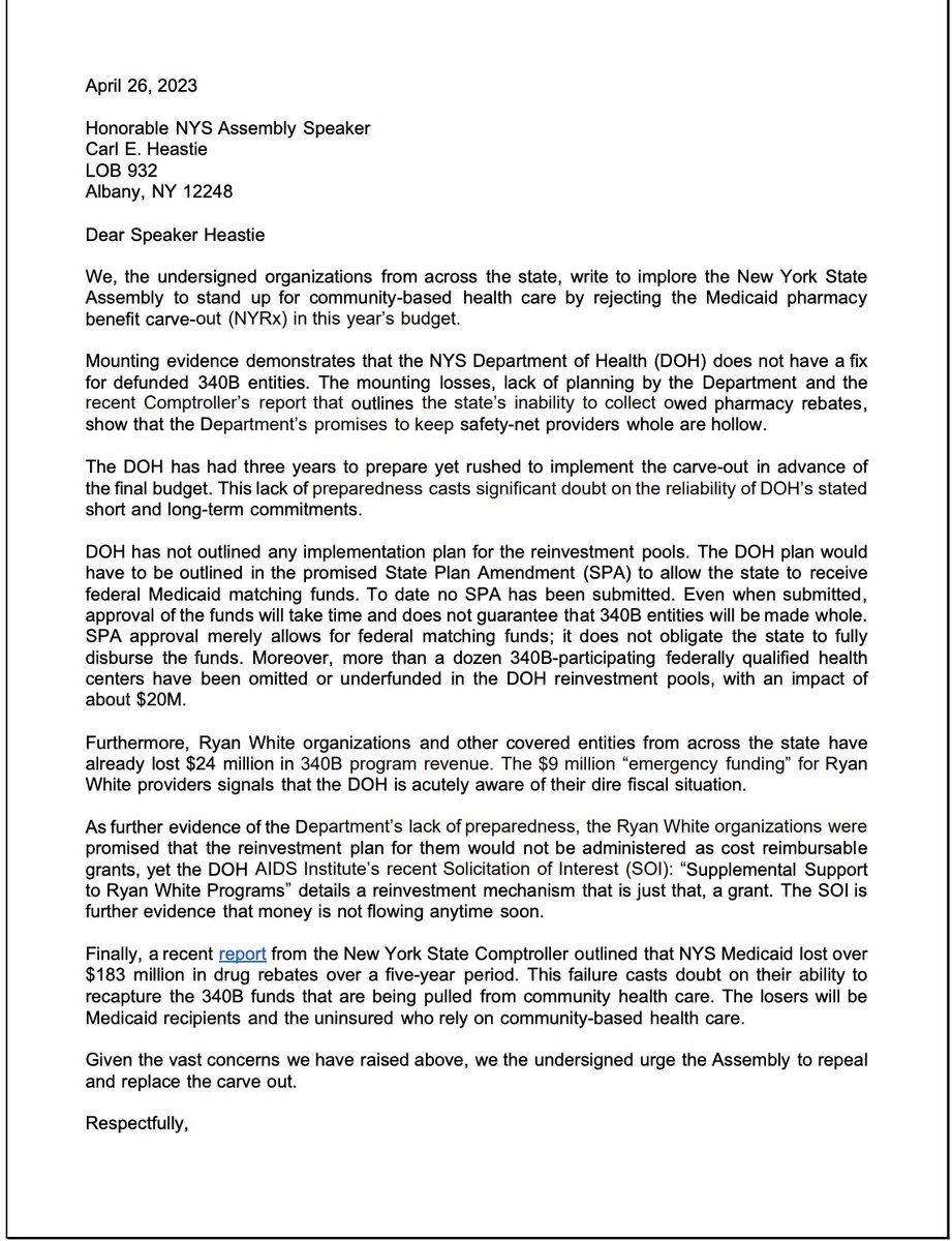 Callen-Lorde Community Health Center (@callenlorde) on Twitter photo Community-based providers are calling on <a href="/nysa_majority/">NY Assembly Majority</a> to stand up for our patients and reject the Medicaid pharmacy benefit carve out!
🚨 @CarlHeastie <a href="/AmyPaulin/">Assemblywoman Amy Paulin</a> 🚨
#ProtectCommunityCare Community-based providers are calling on <a href="/nysa_majority/">NY Assembly Majority</a> to stand up for our patients and reject the Medicaid pharmacy benefit carve out!
🚨 @CarlHeastie <a href="/AmyPaulin/">Assemblywoman Amy Paulin</a> 🚨
#ProtectCommunityCare