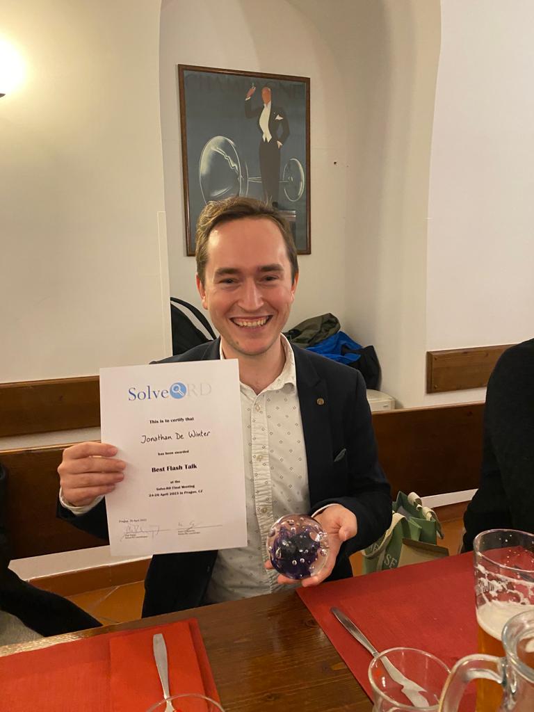 Happy and proud to have received the Solve-RD best Flash Talk Award in Prague!
Could not have achieved this without the invaluable contribution of the many SPTAN1 collaborators and dear colleague Liedewei Van de Vondel. #solveRD #FlashTalk #AwardWinningTeam #LiedeweiVdV