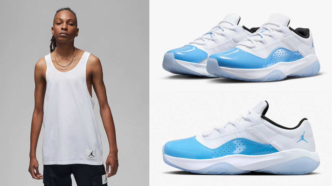 Jordan 11 store unc outfit