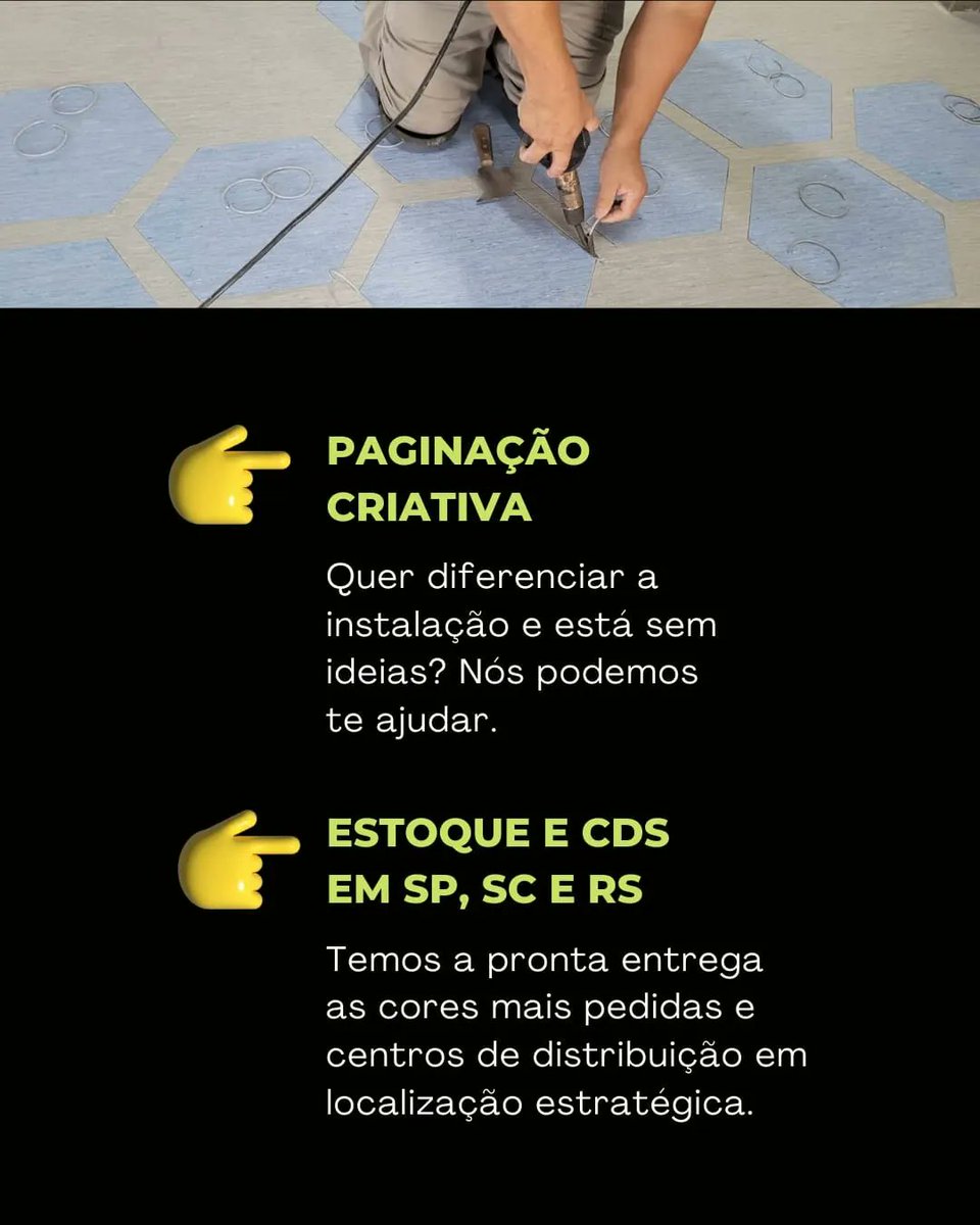 Pisotech's tweet image. Porque fazer a instalação de piso vinílico com a Pisotech? Arrasta pro lado e confere o que faz da Pisotech a melhor empresa com foco em piso vinílico do Brasil.