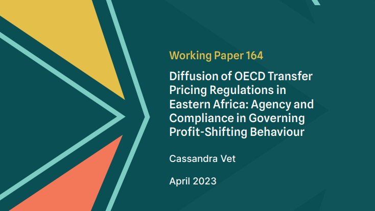 Cassandra Vet (@cassandravet) on Twitter photo My paper on how to reconcile critical perspectives in global tax debates with with the roll-out of OECD type regimes in Eastern African countries is out! ictd.ac/publication/di…
<a href="/ICTDTax/">International Centre for Tax and Development</a> My paper on how to reconcile critical perspectives in global tax debates with with the roll-out of OECD type regimes in Eastern African countries is out! ictd.ac/publication/di…
<a href="/ICTDTax/">International Centre for Tax and Development</a>