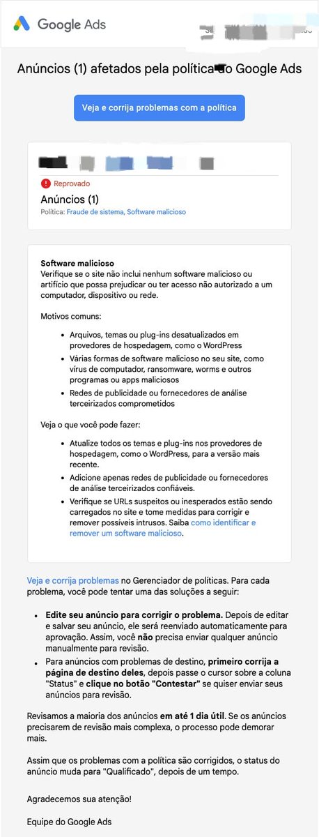 Hey, <a href="/softr_io/">Softr</a>, another problem. Trying to make some ads, and Google tells me that you are a malicious app! (image in Portuguese)