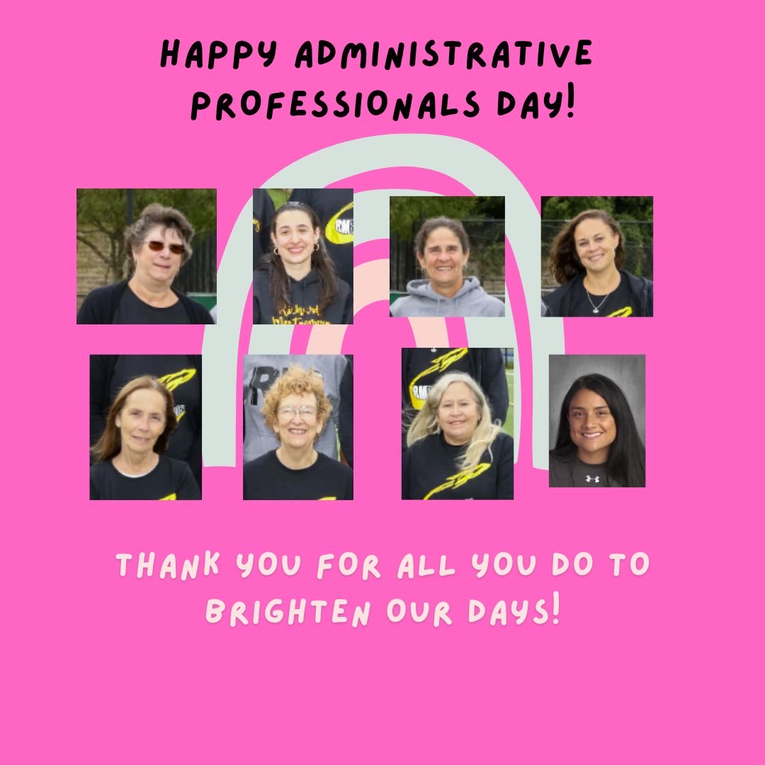 Celebrating this team at RM this week! They are such an amazing group to work with. I am thankful for them every day! ⁦@RMHS_MainOffice⁩