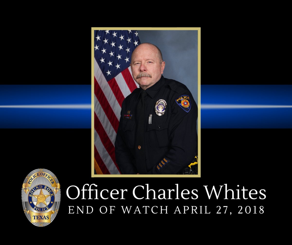 roundrockpolice's tweet image. Not a day goes by that we don’t think of Officer Charles Whites. We will never forget his service and sacrifice. 

Learn more about Officer Whites and his legacy at RoundRockTexas.gov/charles