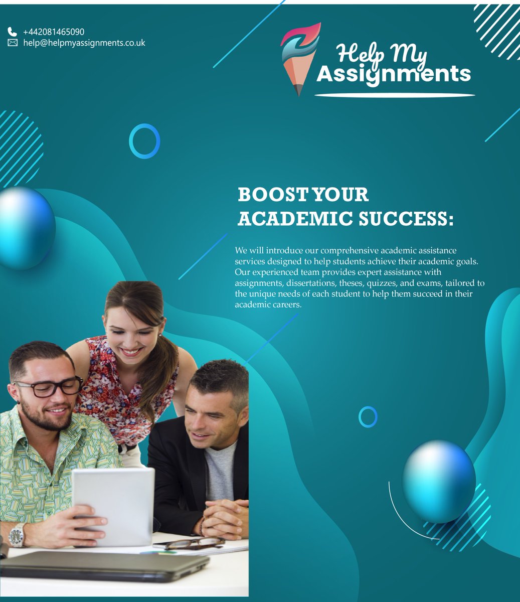 helpmyassign's tweet image. Looking for some academic help? Look no further than Help My Assignments! Our team of expert tutors and writers are here to help you succeed.
#academichelp #helpmyassignments #tutoring #WritingHelps #successquotes #assignment #onlineassignmenthelp #uk #ukassignmenthelp