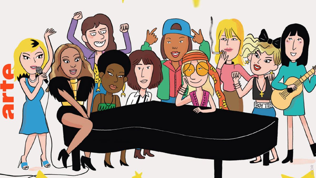 ARTEpro's tweet photo. 🎤 #MusicQueens, une histoire du #girlpower et de la pop en chansons, dans la série courte animée proposée par @RebeccaManzoni créée par @liliplee
en ligne dès le 5.06 https://t.co/atUbZA6rta
sur @ARTEfr du 5 au 30.06 
Une #BD avec @Bayard_Editions

DDP https://t.co/l6nqbCS62k https://t.co/TUlVR95KCN