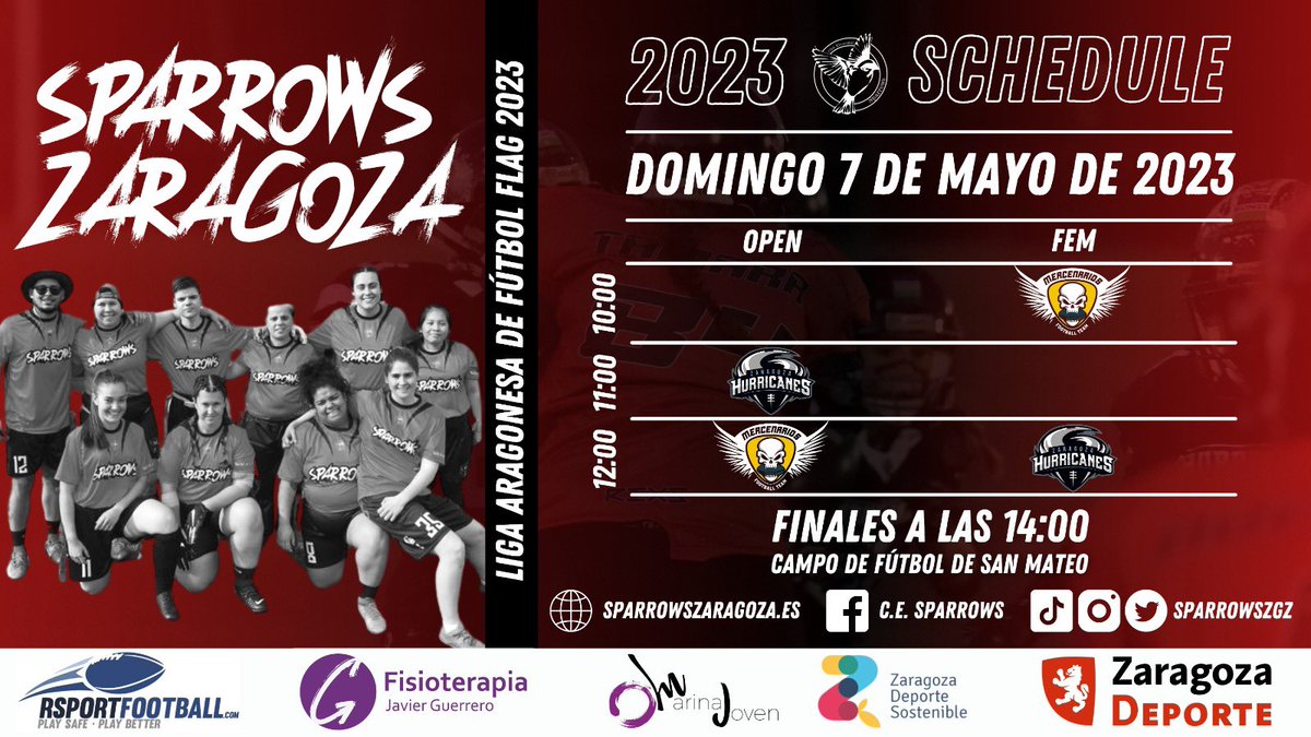 Este domingo disputamos la liga de flag.
Os esperamos❤️