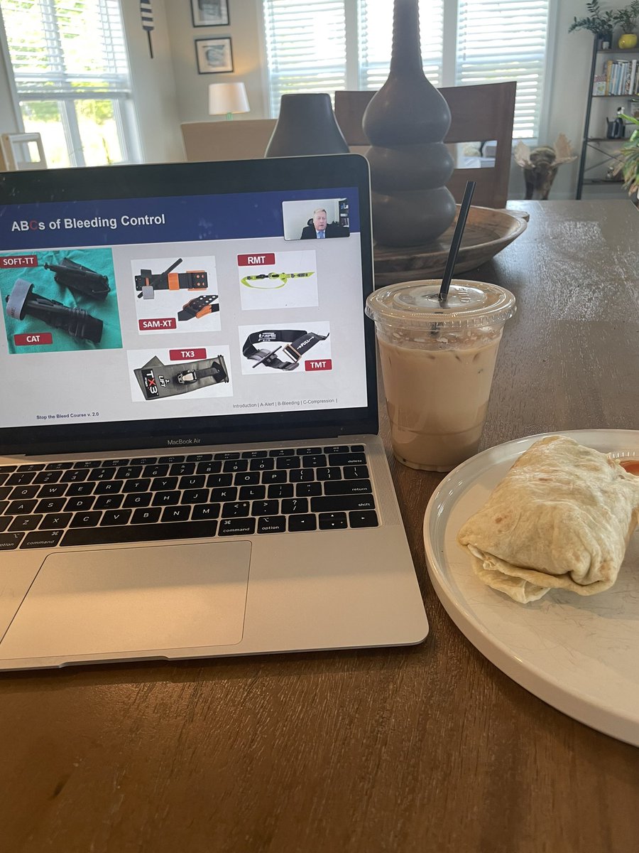 It may be my birthday but trauma nerd alert can’t resist taking take to watch the 2023 Emergency General Surgery and Trauma Virtual Symposium by <a href="/InovaFFXTrauma1/">InovaFFXTrauma1</a> <a href="/InovaHealth/">Inova</a>. And of course no learning can happen without a breakfast burrito. @InovaHealthAPPs <a href="/EAST_TRAUMA/">EAST</a> #trauma