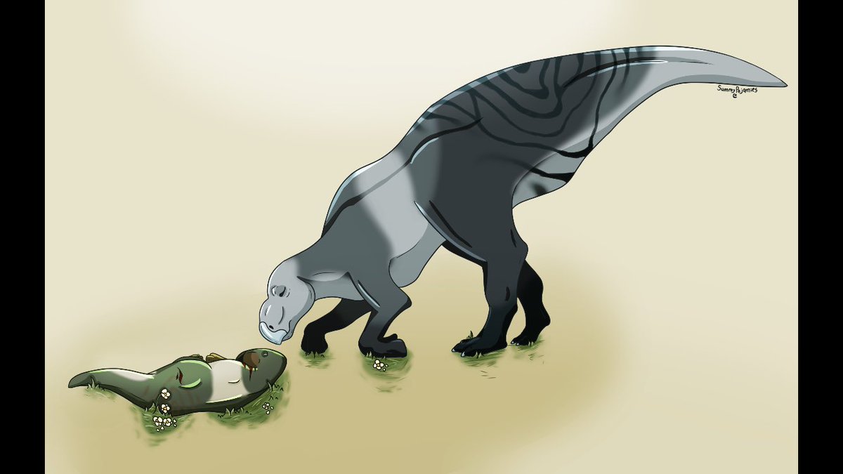 DrawingDroplet's tweet photo. Tragic Barsboldia 

#dino #dinosaur #digitalart #pathoftitans #sad #Death https://t.co/0wkTm0ys6J