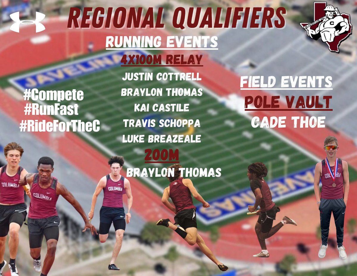 We are ready to go compete this weekend in Kingsville!! 🔥🔥#RunFast #RideForTheC <a href="/CBISDTx/">Columbia-Brazoria</a> <a href="/CHS_Roughnecks/">Roughneck Football</a>