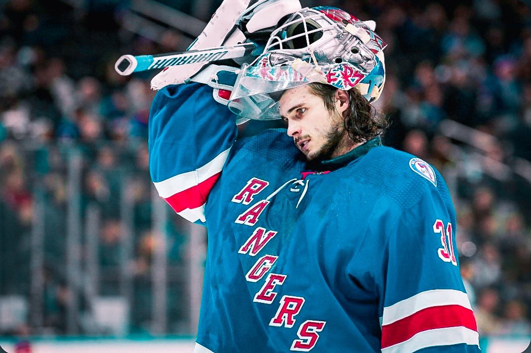 MikeyCee24's tweet photo. The player the Rangers need to show up tonight is Igor Shesterkin. 

He’s been fantastic in four games so far these playoffs, but this game we’re gonna need a legacy game from him. Need this man to shut out these Devils tonight. Full faith in our goalie. 

Let’s fucking ride #NYR https://t.co/m2JIXIjauC