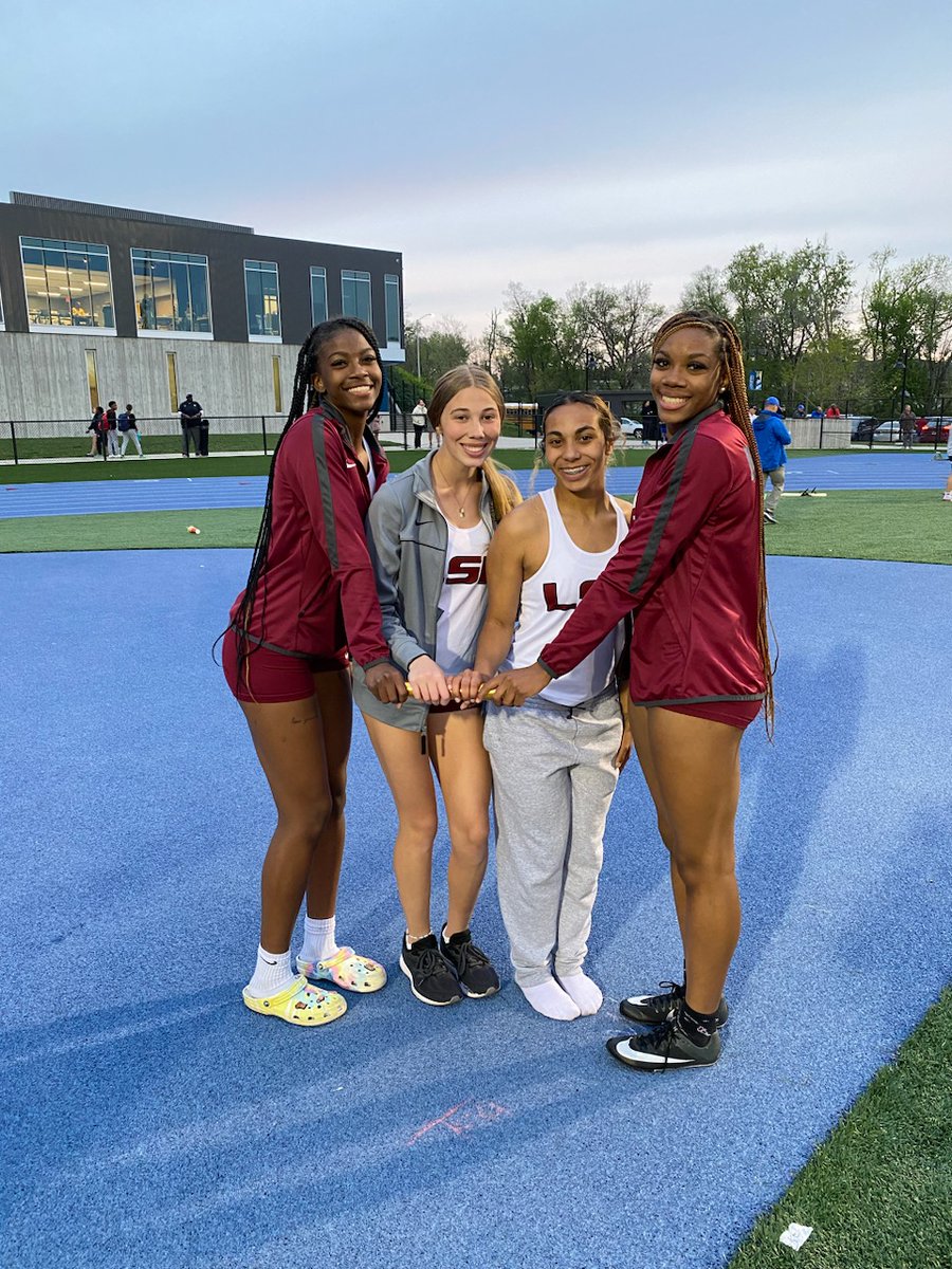 The 4x400 won last nights meet and pushed themselves into 8th place in Class 5. The 4:05.62 put us as #1 in our district.
The target is on our backs now ladies, there is work to do!