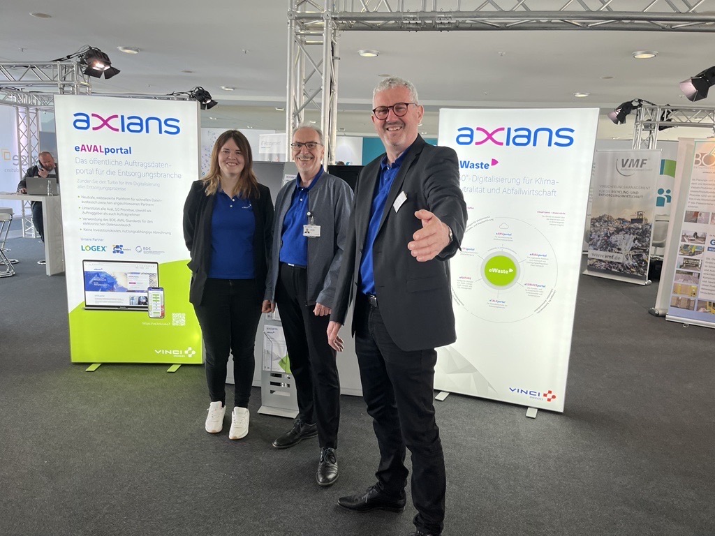 JacquesDiaz5's tweet photo. Auch @AxiansDE ist mit unseren #Softwarelösungen und #Apps für #Klimaneutralität und #Abfallmanagement auf der RecyclingAktiv &amp; TiefbauLive in Karlsruhe vertreten. Besuchen Sie uns noch bis zum 29. April auf dem Gemeinschaftsstand H350 unseres Partners @LOGEX SYSTEM GmbH. https://t.co/4mSy4H59Md