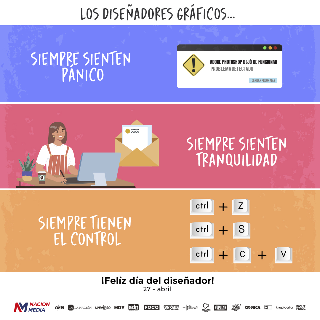 Feliz día a los diseñadores gráficos de nuestra Nación, amantes del arte, el color y la creatividad ✨️🎨

27 de abril, día del diseñador gráfico.